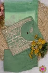 Si 336 Slub Cotton With Embroidery Work Top With Bottom Dupatta